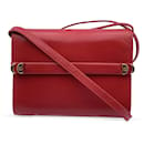 Bolso convertible vintage de cuero rojo, clutch, bolso de hombro - Gucci