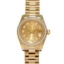 Relógio feminino Rolex Datejust 10P com bezel de diamantes