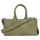 Sac à main en cuir vert clair Bottega Veneta