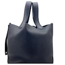 Bolso Hermes Picotin MM en cuero Taurillon Clemence negro - Hermès