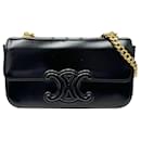 Celine Chain Shoulder Bag in Black Calfskin - Céline