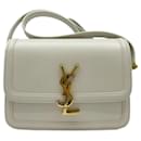 Saint Laurent Solferino Small White Leather Shoulder Bag