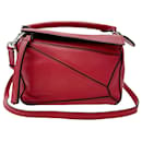 Bolsa Loewe Puzzle em couro de bezerro vermelho