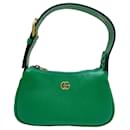 Sac à épaule en cuir vert Gucci