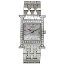 Hermes H Shell Diamond Silver Ladies Wristwatch - Hermès