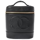 Sac à main Chanel Vanity en cuir caviar noir