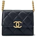 Chanel Black Caviar Leather Card Case