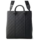 Sac fourre-tout en cuir noir Gucci