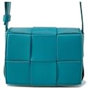 Bottega Veneta Blue Leather Shoulder Bag