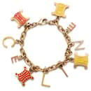 Celine Triomphe Rhinestone Charm Bracelet - Céline