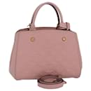 LOUIS VUITTON Bolsa Montaigne BB Monogram Empreinte Rosa M44123 Auth fm3558A - Louis Vuitton