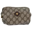 GUCCI GG Supreme Pouch PVC Leather Beige Auth yk13742 - Gucci