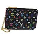 LOUIS VUITTON Multicolor Pochette ClesNM Coin Purse Black M60279 LV Auth 84090 - Louis Vuitton