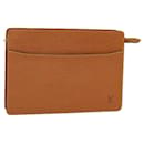 LOUIS VUITTON Epi Pochette Homme Clutch Bag Brown Zipang gold M52528 Auth 84157 - Louis Vuitton