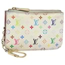 LOUIS VUITTON Multicolor Pochette ClesNM Coin Purse White M93734 LV Auth 84075 - Louis Vuitton