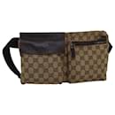 GUCCI GG Canvas Waist bag Beige 28566 Auth bs16083 - Gucci