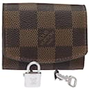 LOUIS VUITTON Damier Ebene Buton De Manchette Cuff Case M64600 LV Auth 82483 - Louis Vuitton