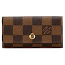 Llave 4 llaves Louis Vuitton Damier Ebene marrón