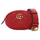 Red Gucci GG Marmont Matelasse Belt Bag