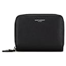 Black Saint Laurent Leather Compact Wallet