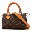 Sac bandoulière Nano Speedy Monogram Louis Vuitton marron