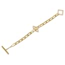 Gold Louis Vuitton Gold Plated Crystal Flower Power Bracelet