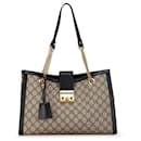 Bolso Tote Padlock Medium GG Supreme marrón de Gucci