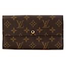 Carteira longa Sarah Monogram Louis Vuitton marrom