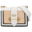 Tan Prada Cahier Crossbody Bag