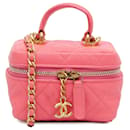 Pink Chanel Micro Caviar Chain Vanity Bag