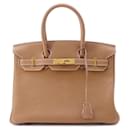 Bolso Hermès Birkin 30 Gold Togo