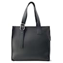 Borsa tote in pelle nera Loewe