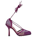 Bottega Veneta Stretch Lace-Up Sandal violet