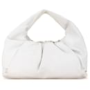 Bottega Veneta White Leather Shoulder Pouch Handbag