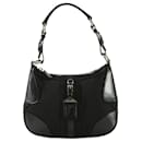 Prada Tessuto Nylon Triangle Leather Shoulder Bag