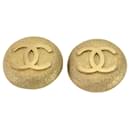 Chanel 94P Coco Mark Gold Clip Ohrringe