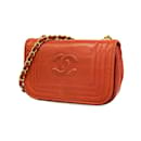 Chanel Rote Lammleder Schultertasche