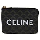 Celine Black Canvas Coin Purse - Céline