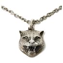 Gucci Silver Necklace with Tiger Pendant