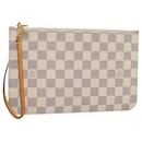 LOUIS VUITTON Damier Azur Neverfull MM Pouch Pouch LV Auth 81073 - Louis Vuitton