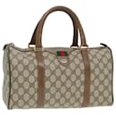 Bolsa Boston em PVC bege GG Supreme Web Sherry Line da GUCCI 39 02 007 Auth yk13664 - Gucci