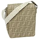 FENDI Zucca Canvas Shoulder Bag Beige Auth yk13683 - Fendi