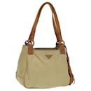 PRADA Sac à main en nylon beige Auth hk1404 - Prada