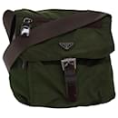 PRADA Shoulder Bag Nylon Khaki Auth bs16163 - Prada