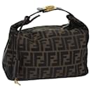 Bolsa de mão Vanity em lona Zucca FENDI marrom Auth 83809 - Fendi