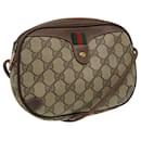 Bolsa de ombro GUCCI GG Canvas Web Sherry Line em couro PVC bege Auth 83133 - Gucci