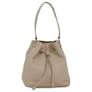 Miu Miu Shoulder Bag Leather Beige Auth hk1406