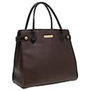 Sac à main en cuir marron Burberry Auth bs16123