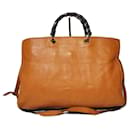 Sac cabas Gucci Bamboo Shopper à poignée supérieure grand modèle orange