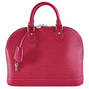 Borsa Louis Vuitton Alma PM in pelle Epi fucsia